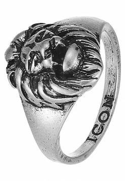 Top 10 👍 Icon Brand LION HEAD SIGNET - Ring - Silver-coloured 🔥 -Icon Brand eb0154e052354442a79fc7306e819a6a
