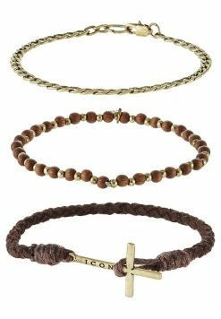 Best deal 🧨 Icon Brand ONWARDS 3 PACK - Bracelet - Brown ⌛ -Icon Brand eb11885744754bf1aaf9f04f0ff48614