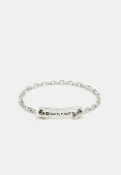 Outlet 🥰 Icon Brand COORDINATES ID BRACELET - Bracelet - Silver-coloured 😀