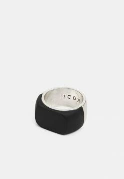 Best Pirce 😍 Icon Brand BLOCK SIGNET - Ring - Silver-coloured 😉