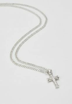 Brand new 👍 Icon Brand MINI CROSS TO BEAR - Necklace - Silver-coloured 🎁 -Icon Brand fc1d39d50856497dac134b5f1d1bd019